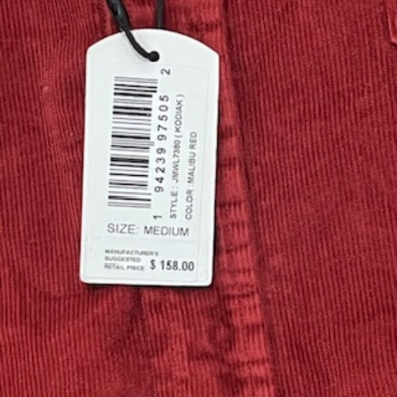 NEW Johnnie-O Kodiak Hangin’ Out Corduroy Shirt Mens Medium Malibu Red NWT - Picture 8 of 12